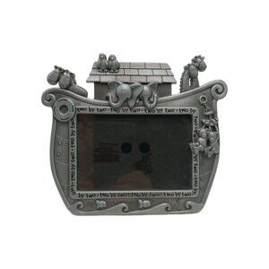 Malden Noah's Ark Photo Frame Pewter Two By Two 3.5" x 5" Boat Shape